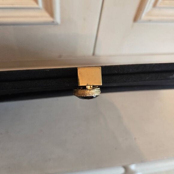 Vintage Black Clutch with Gold Chain - Picture 5 of 12